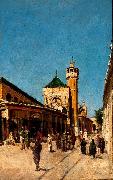 Johann Georg Grimm Street in Tunis USA oil painting artist
